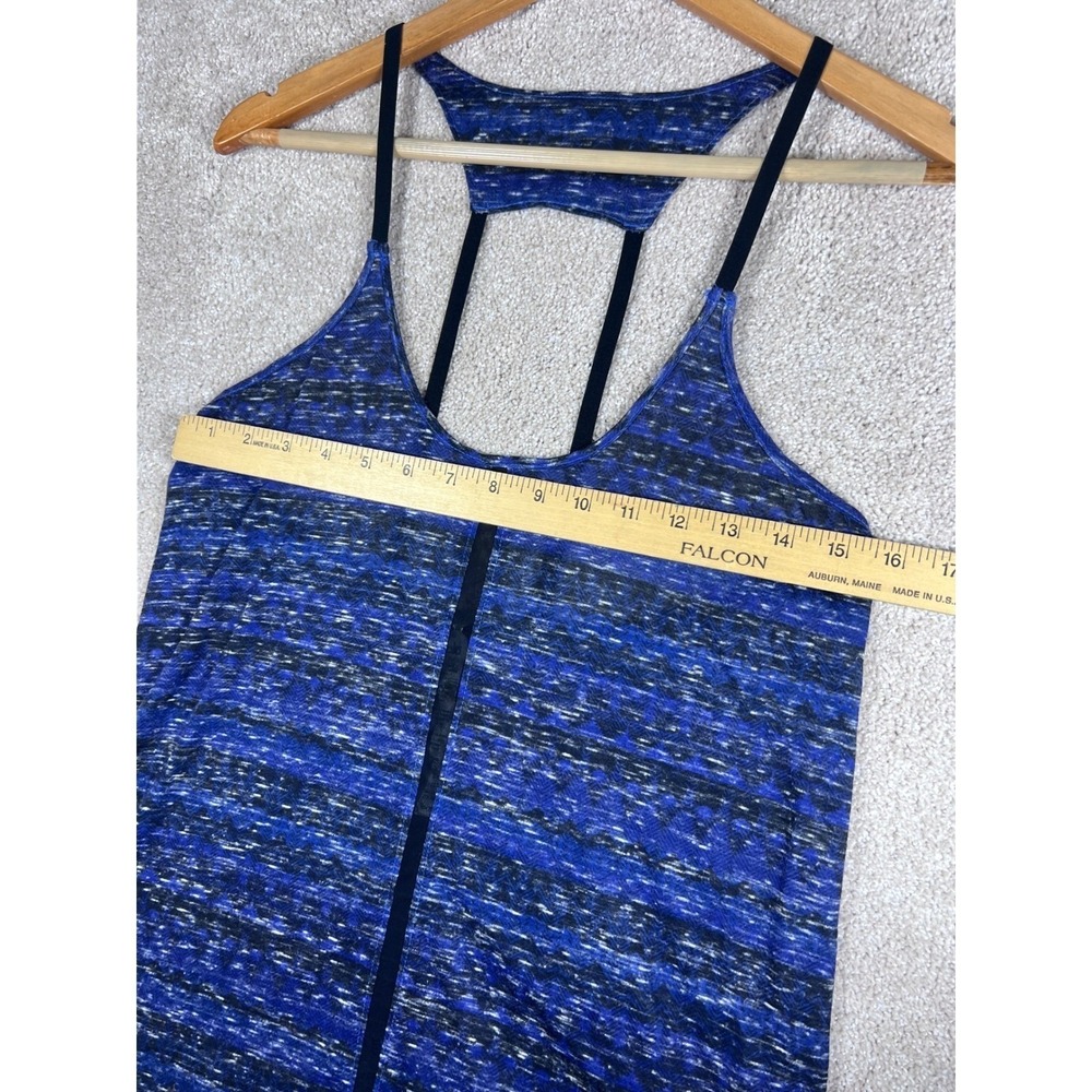 ALO Tank Top Racerback Athletic Strappy Workout Blue‎ Black Heathered Yoga Gym S - Picture 6 of 9